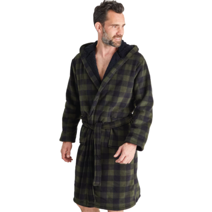 Mens Fluffy Dressing Gown