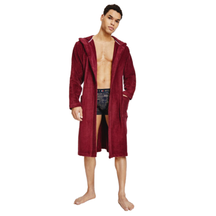 Mens Red Silk Dressing Gown